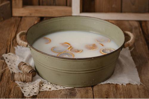 MILK BATH BOWL - OLIVE